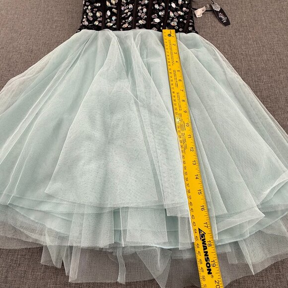 NEW! Nights By Teeze me Mini Dress Prom, Party Cocktail Strapless Size3 Sequined - Picture 7 of 14